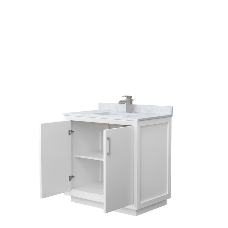 Strada 36-Inch Single Vanity Set, Carrara Marble Top