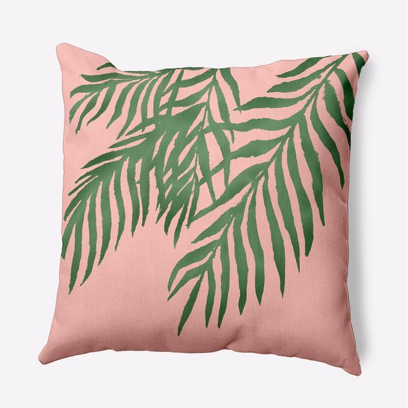 Blowing Palm Fronds Decorative Throw Pillow - 16" x 16" - Sage