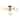 Brass and Black Modern 4 Light Semi Flush Sputnik Ceiling Light