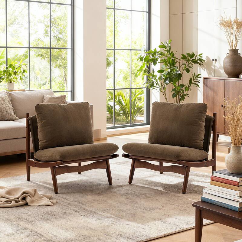 Scott Living Vista Accent Chair Wooden Frame, Set of 2