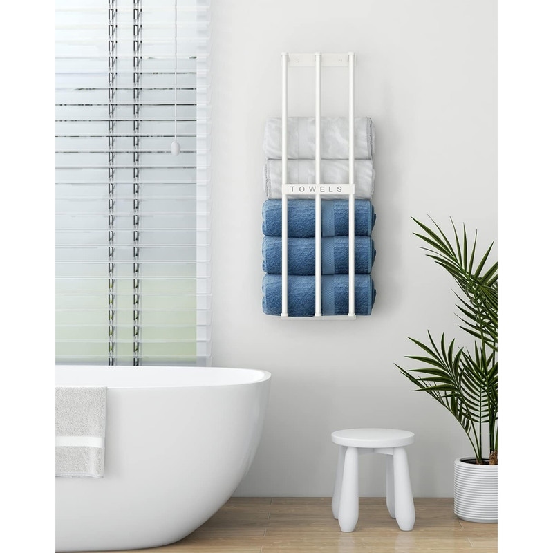 Bathroom Towel Storage Wall Bathroom Wall Mounted Towel Rack Rolled Towels On Sale Bed Bath Beyond 39588937