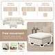 preview thumbnail 24 of 55, Roomfitters 100 x 59" Modern Convertible L-Shaped Sectional Sofa with Free Pillows, 4-Seat Suede Velvet Sleeper Sofa