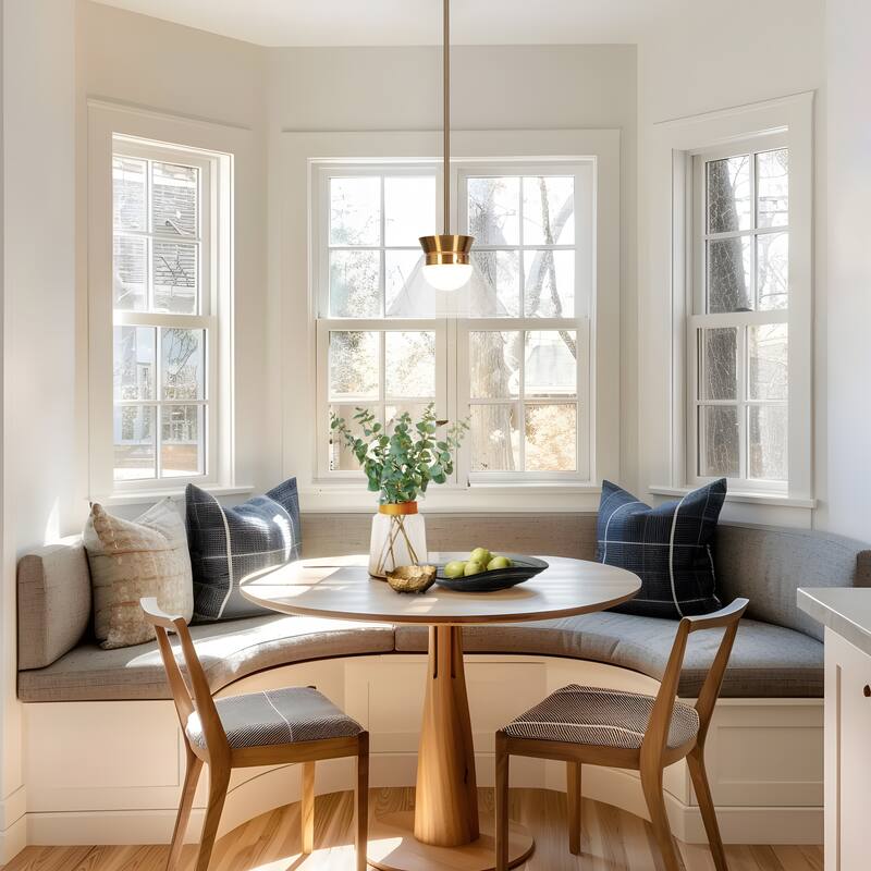 Modern 1-Light LED Gold Pendant Light with Clear Glass for Kitchen Island Dining Room - W11.8"*H7.5"