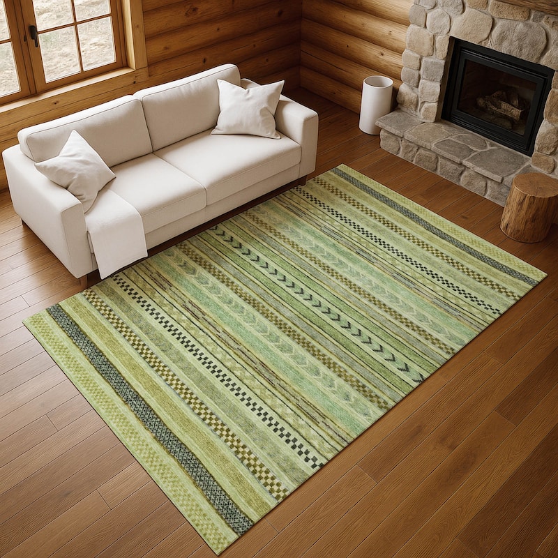 Premium Washable Super Soft Boho Stripes Mayfield Rug