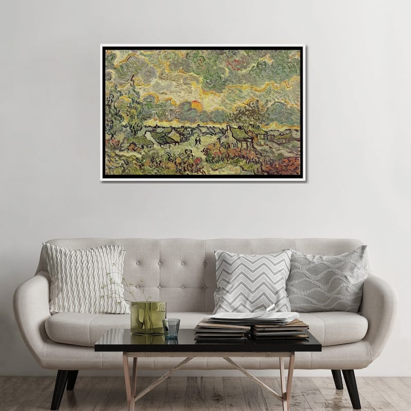 iCanvas "Autumn landscape, 1890 " by Vincent van Gogh Framed Canvas Print