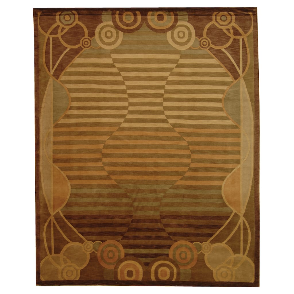 SAFAVIEH Couture Hand-knotted Tibetan Helmtrud Modern Wool Rug