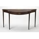 preview thumbnail 8 of 29, Chester 54 in. W Demilune Wood Traditional Console Table Dark Brown