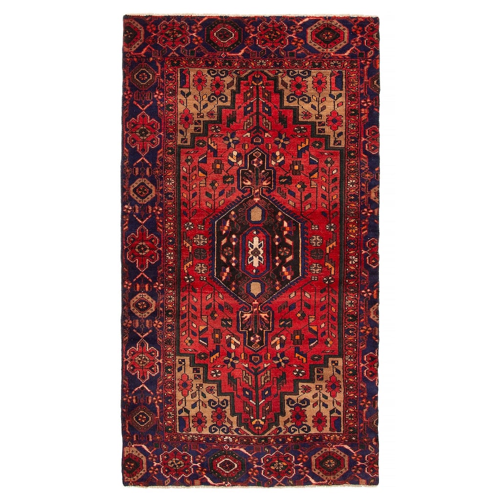 ECARPETGALLERY Hand-knotted Andelz Red Wool Rug - 3' 10" x 6' 6"