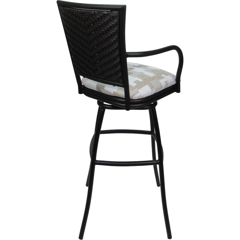 Set of 3 Outdoor Indoor Bar Stool Counter, Extra Tall - Erin with Arms