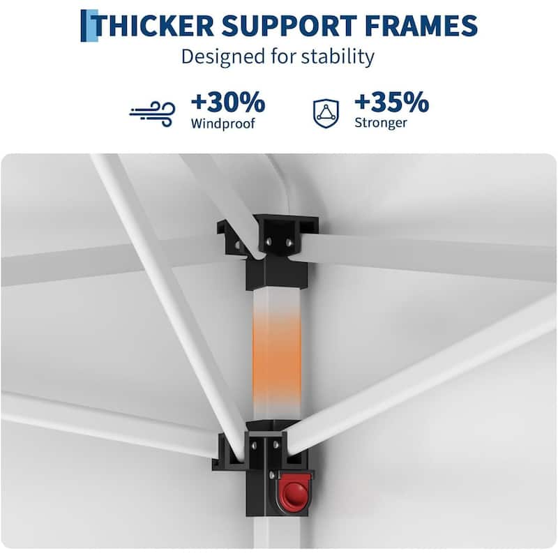 10x10FT Outdoor Pop Up Tent Canopy with 4 Sidewalls SandBag & Carry Bag for Camping, Backyard Parties