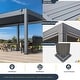 preview thumbnail 101 of 188, EROMMY Outdoor Louvered Pergola Gazebo with Adjustable Aluminum Rainproof Roof