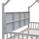 preview thumbnail 21 of 22, Wooden Twin House Bed with Storage Drawers and Shelf, Playhouse Bed for Kids
