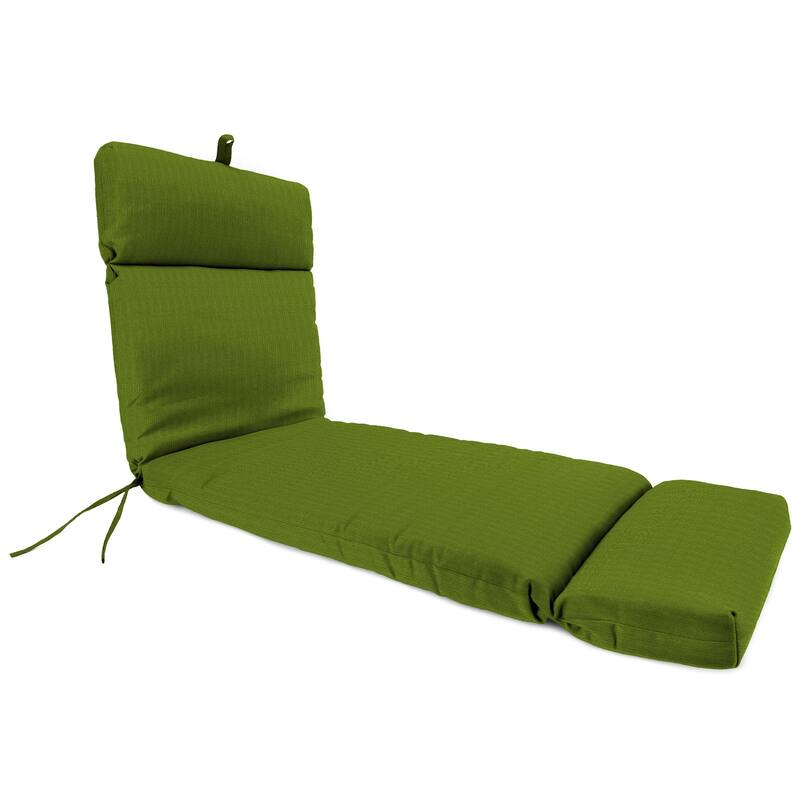 72" x 21" Outdoor Chaise Lounge Cushion with Ties and Loop - 72'' L x 21'' W x 3.5'' H - Bolt Grass