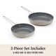 preview thumbnail 6 of 4, Calphalon Premier Ceramic Nonstick 8" and 10" Frying Pan Set, Mushroom Grey