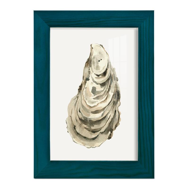 Neutral Oyster Study I -Framed Print w/glass-Cherry Red