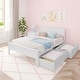 preview thumbnail 1 of 28, Max and Lily Full-Size Bed with Panel Headboard and Storage Drawers White