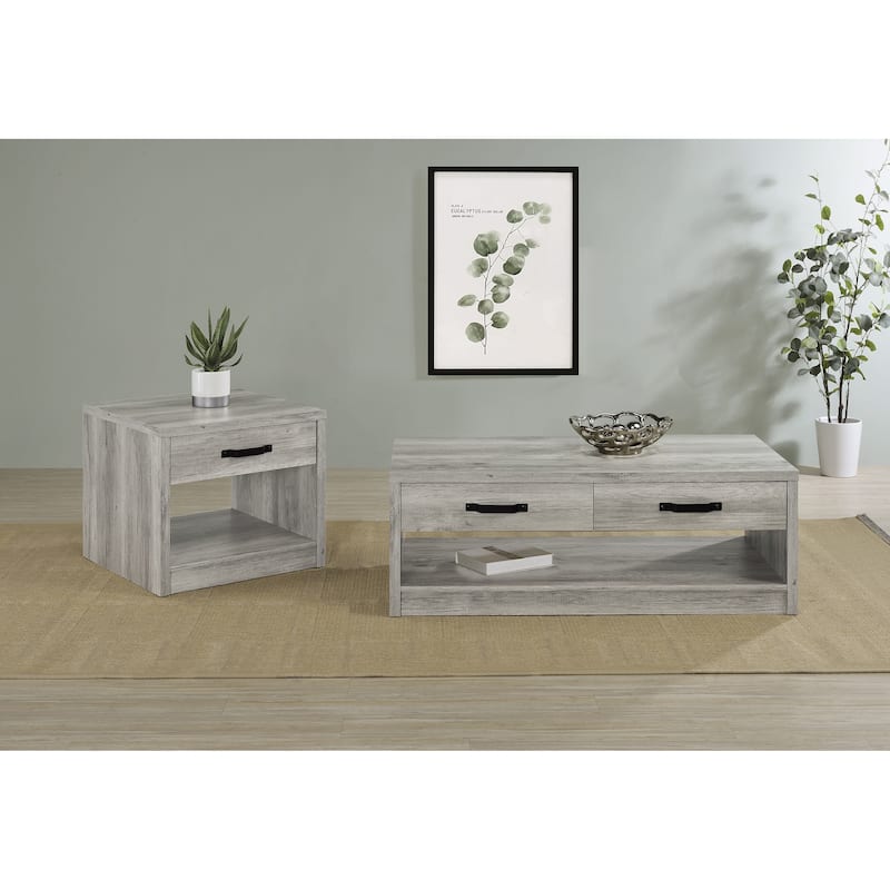 Felix Coffee And End Table Set Grey Driftwood - 2-Piece Set