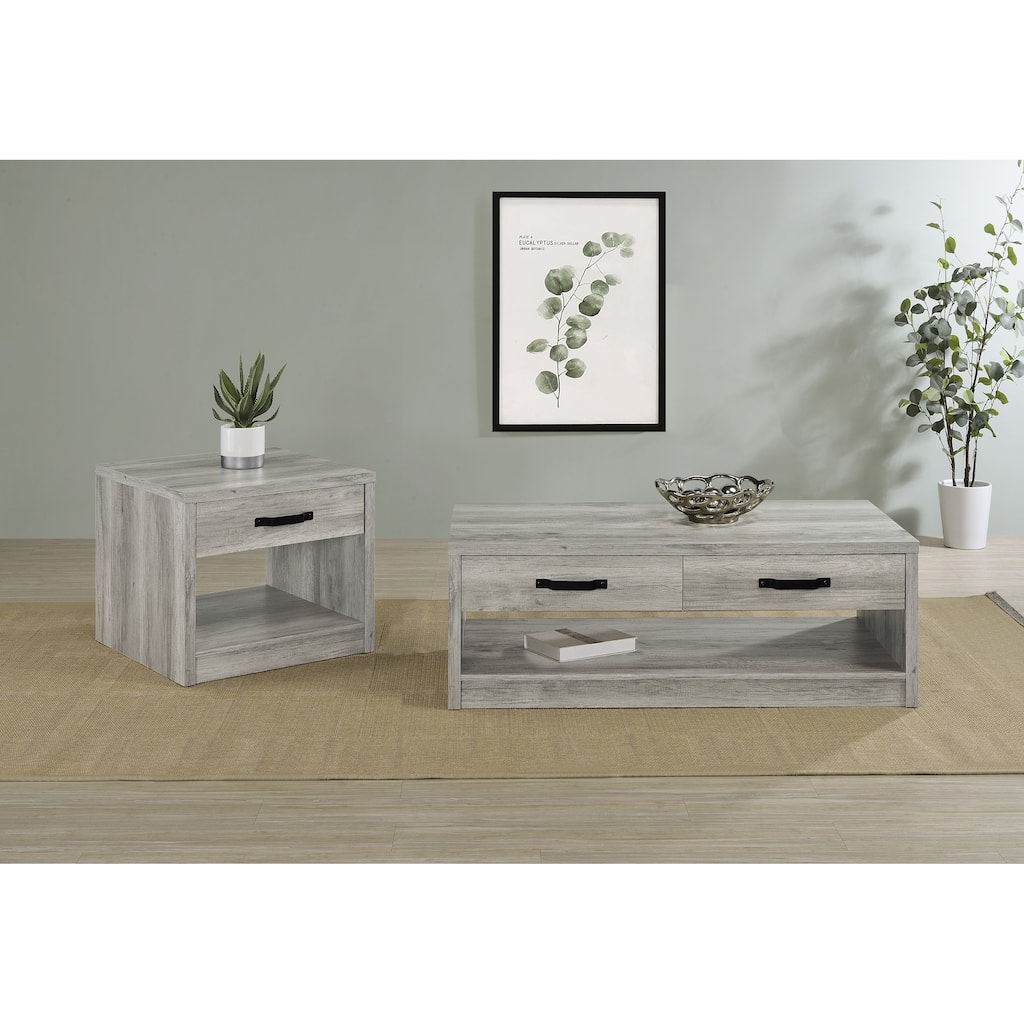 Felix Coffee And End Table Set Grey Driftwood