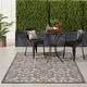 preview thumbnail 76 of 103, Nourison Aloha Transitional Scroll Indoor/Outdoor Damask Rug 3'6" x 5'6" - Grey