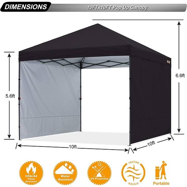 dimension image slide 10 of 26, ABCCANOPY Durable Easy Pop up Canopy Tent Outdoor canopy tent