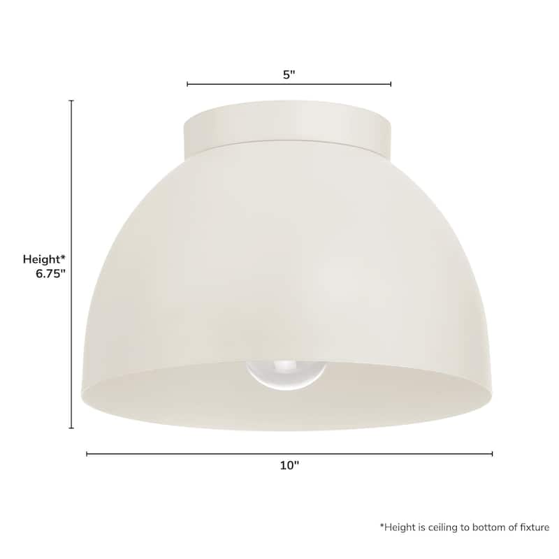 Hunter Erling 1-Light Medium Flush Mount Ceiling Light - Modern - Hallway, Bathroom, Entry, Laundry Room - Damp Rated!