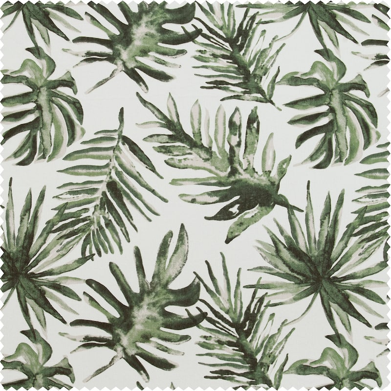 Exclusive Fabrics Coastal Leaf Cascade Printed Cotton Room Darkening Curtain (1 Panel)