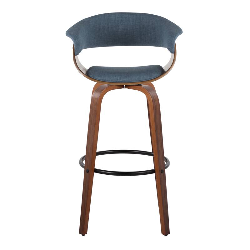 Carson Carrington Sauda 30" Fixed-Height Bar Stool with Bent Wood Legs (Set of 2)