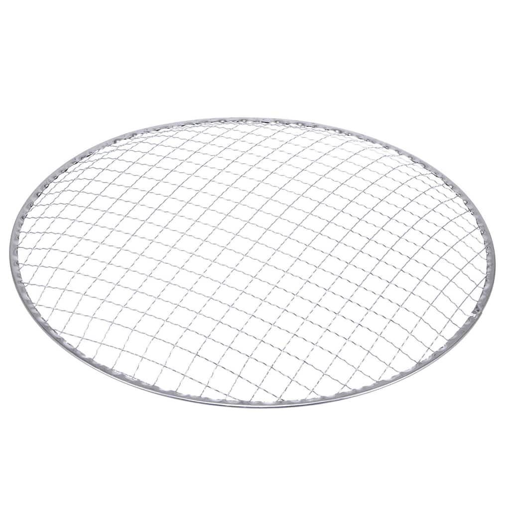 10pcs Round BBQ Grill Net 11"x0.9" Galvanized Iron Barbecue Mesh Mat for Baking