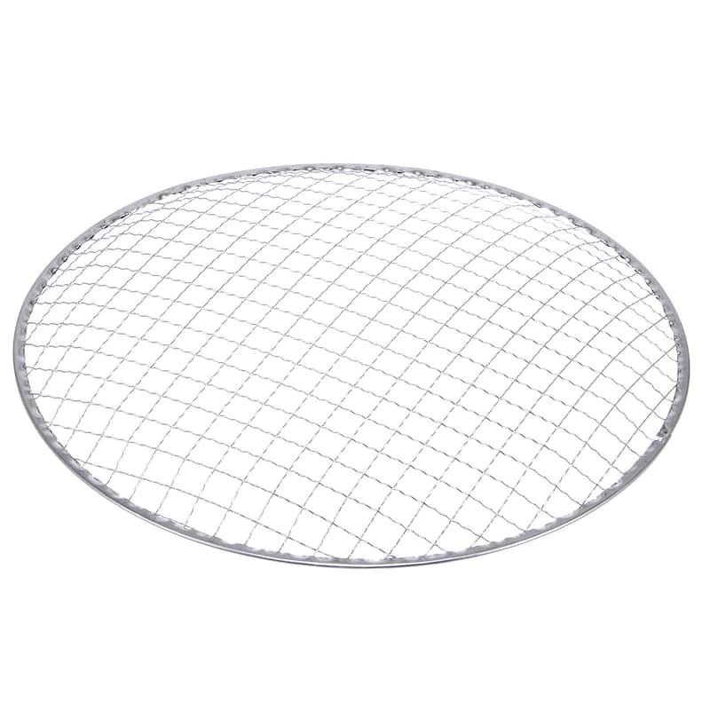 5pcs Round BBQ Grill Net 11.6"x0.9" Galvanized Iron Barbecue Mesh Mat for Baking