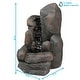 preview thumbnail 3 of 8, Rock Falls Solar Outdoor Water Fountain w/ Battery - 22" Water Feature