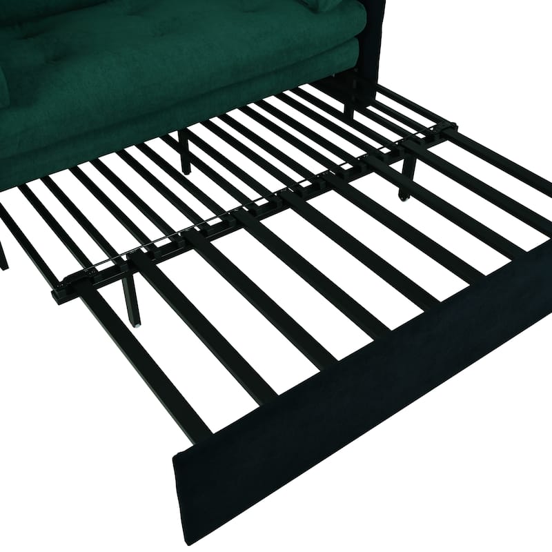 Queen Convertible Pull Out Sofa Bed, Sleeper Sofa Couch with Thicked Cushions, Loveseat Sofa with Side Storage