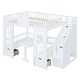 preview thumbnail 17 of 37, Twin Over Twin Bunk Beds with Convertible Dorm Loft Bed, Upper Bed and Down Desk for Teens Boys or Girls, No Box Spring Needed