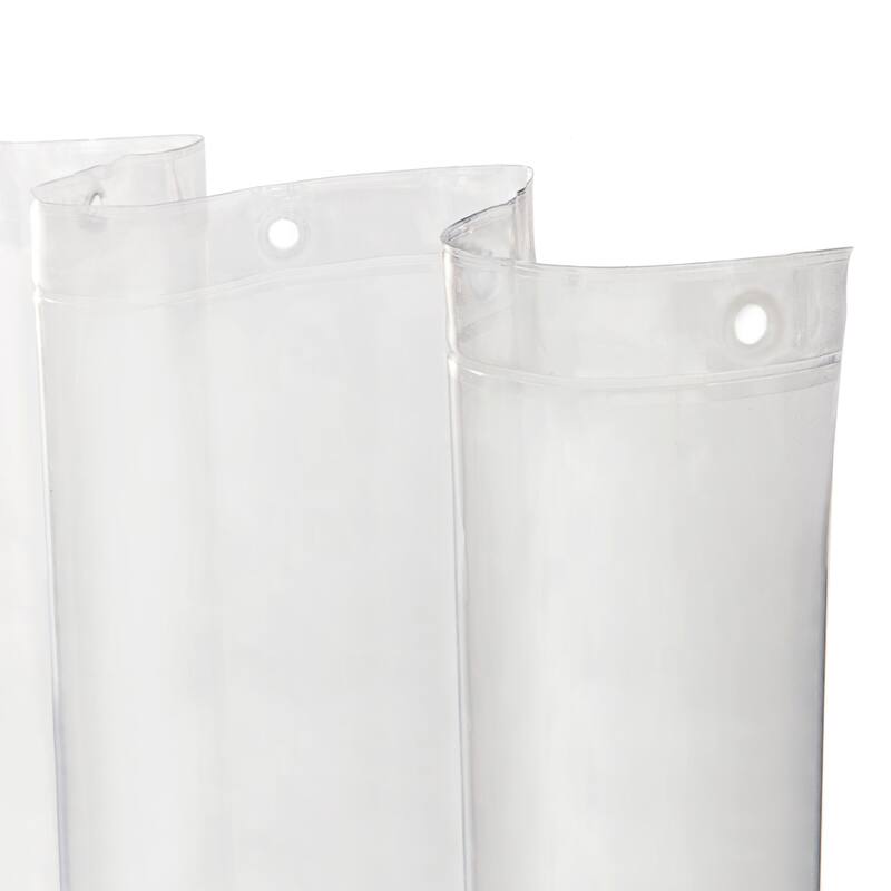 Kenney Lightweight PEVA Shower Curtain Liner, 70" W x 72" H - Clear