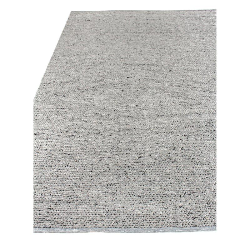EXQUISITE RUGS Lauryn Handwoven Polyester/Cotton Grey Area Rug.