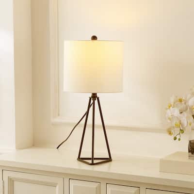 SAFAVIEH Home Lighting Collection Vernelle 21" Modern & Contemporary Table Lamp - 10" W x 10" D x 21" H