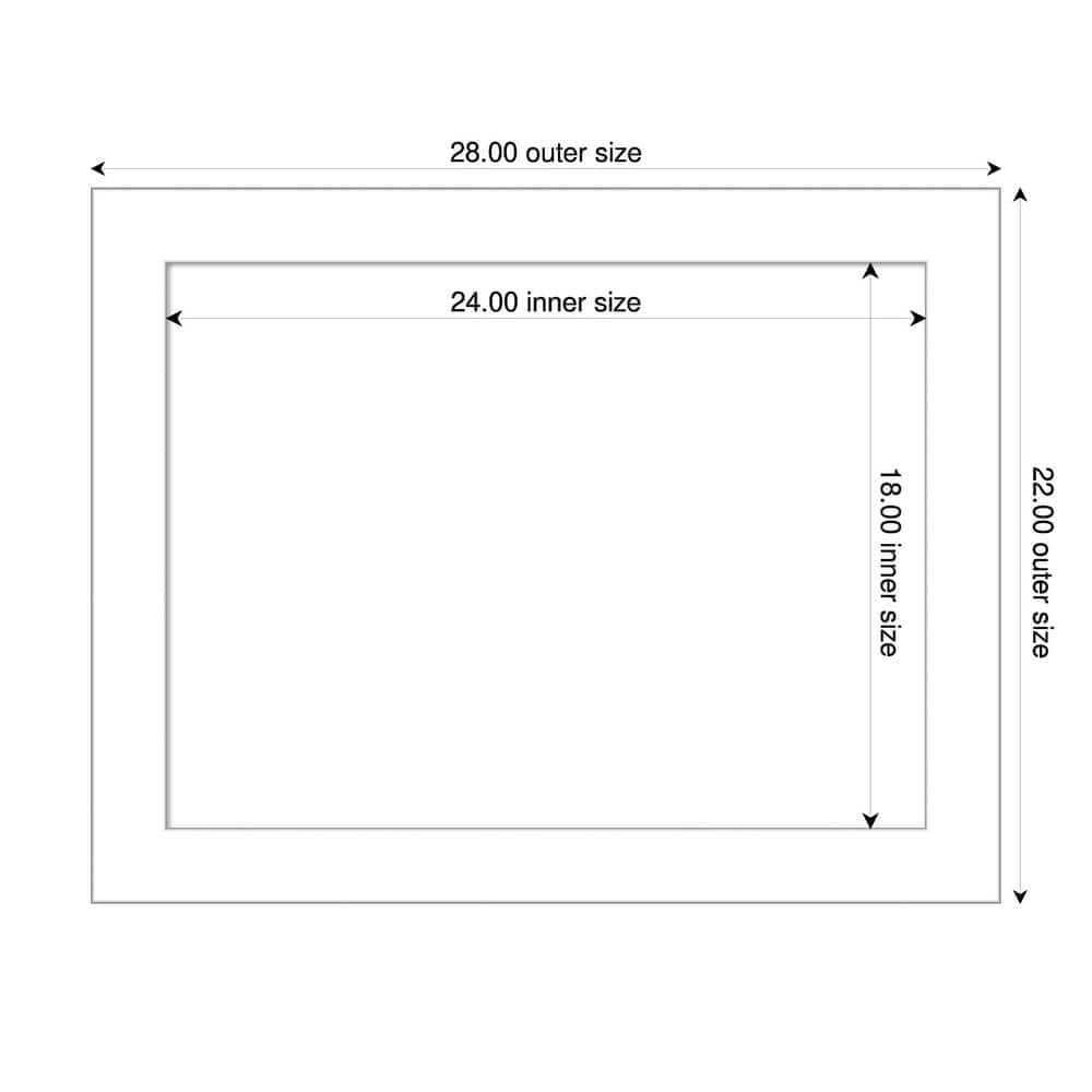 Amanti Art Wedge White Framed Dry Erase Magnetic Board