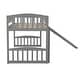 preview thumbnail 7 of 16, Modern Twin Size Solid Pine Wood Loft Bed with Full Length Guardrail, Built-in Ladder and Slide