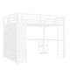 preview thumbnail 6 of 19, Queen Size Loft Bed Frame with Built-in Wardrobe