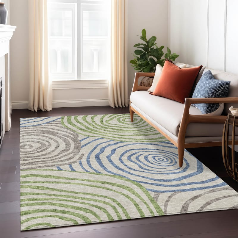 Machine Washable Indoor/ Outdoor Chantille Contemporary Dimensions Rug