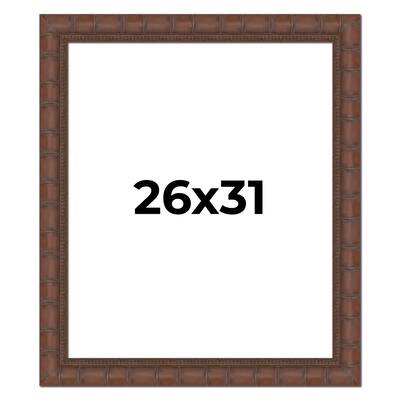 26x31 Frame Pewter Solid Wood Picture Frame Width 1.625 Inches | Interior Frame Depth 0.6875 Inches