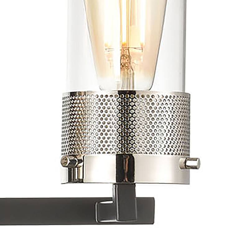 Elk Home Bergenline Matte Black Glass 4 Light Vanity Light