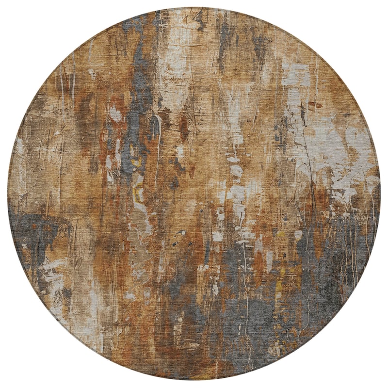 HomeRoots Abstract Transitional Rectangle Outdoor Rug