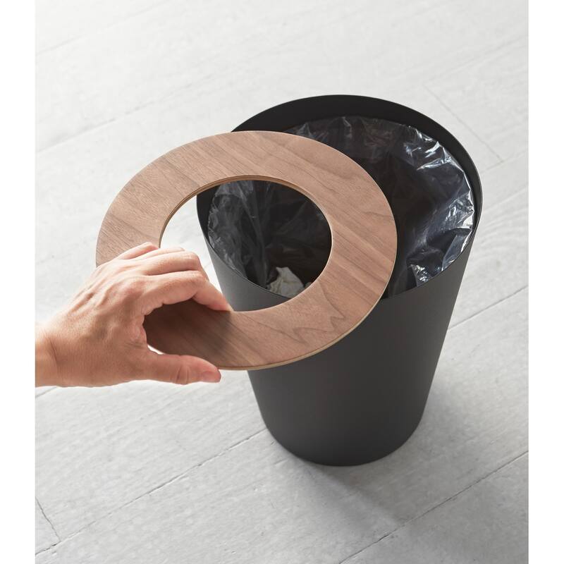 Yamazaki Home Trash Can - Two Styles, Steel & Wood