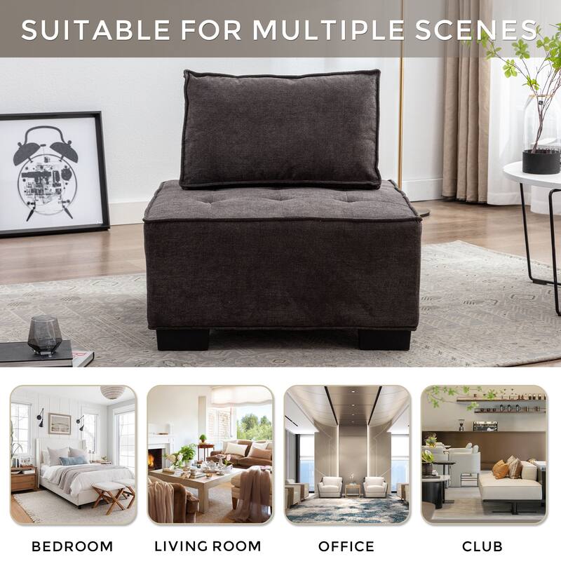 Modern Upholstered Living Room Chairs Set of 2