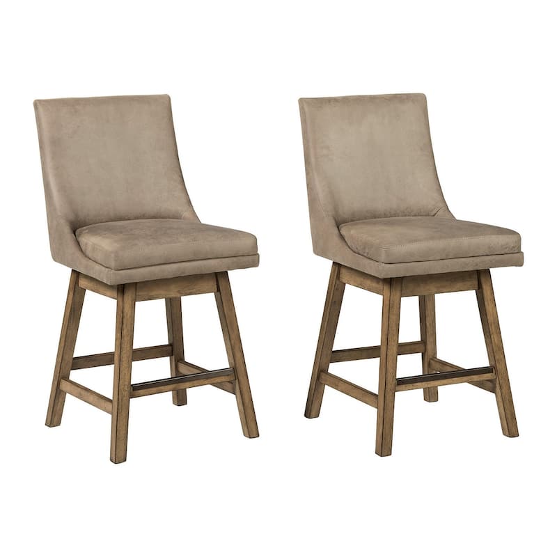 Tallenger Upholstered Swivel Stool (Set of 2)
