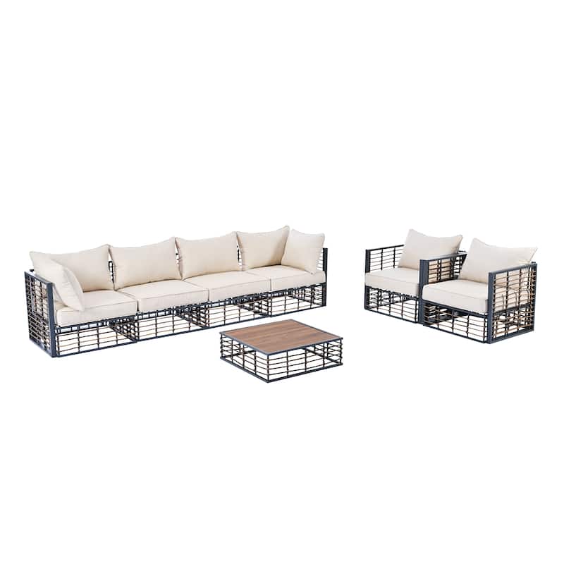 7-Piece Patio Sectional Sofa Set