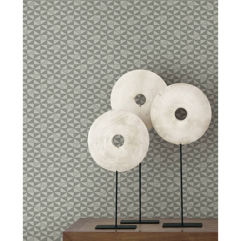 Seabrook Designs Thorley Geometric Triangles Unpasted Wallpaper