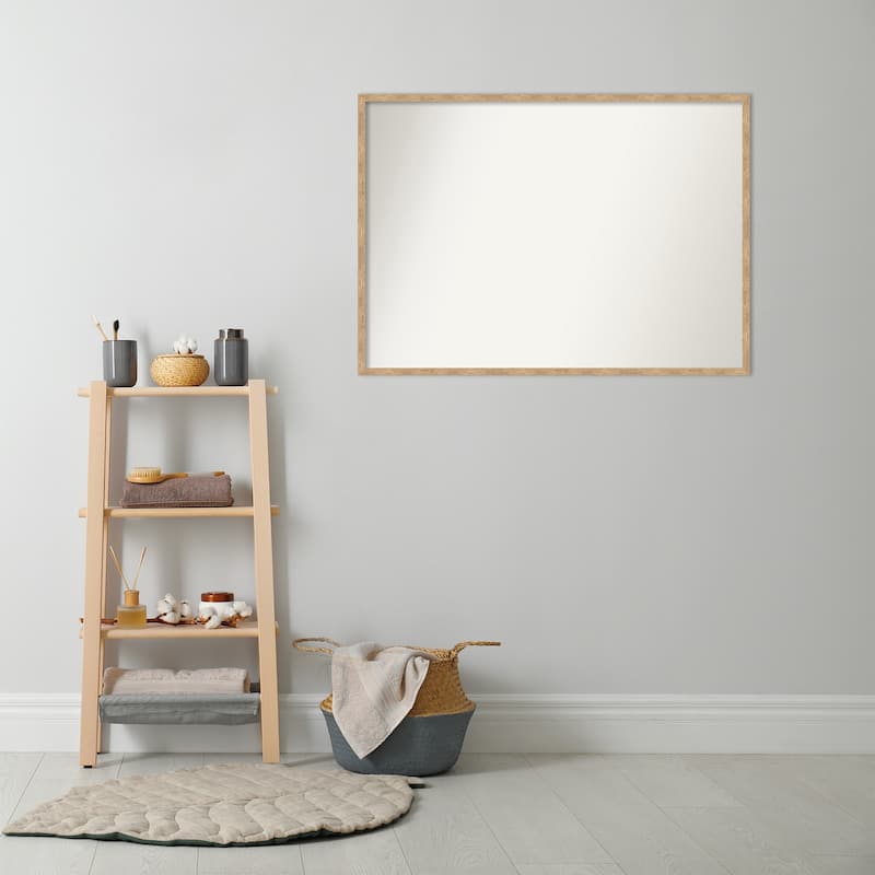 Imprint Non-Beveled Wood Framed Bathroom Vanity Wall Mirror