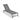 Outdoor Adjustable Aluminum Recliner, Chaise Lounge Chair(Grey Frame/Dark Grey Fabric)