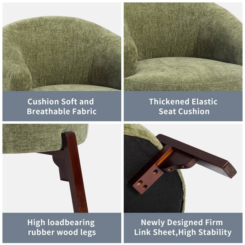 XINMICS Modern Accent Chair Upholstered Armchair for Living Room, Bedroom